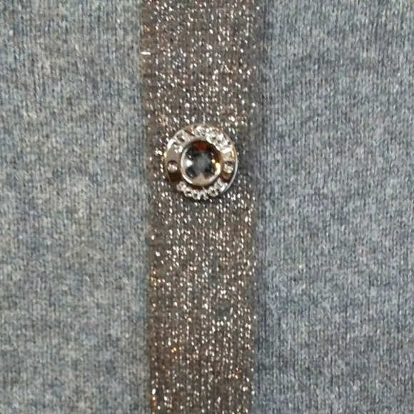 Maison Scotch Wool Blend Gray Pullover Sweater Blouse Long Sleeves Size 2 Sequin - Picture 9 of 16